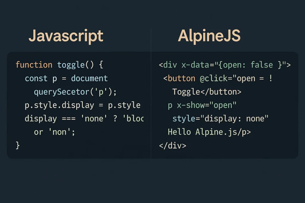 Writing Clean Javascript Code using AlpineJS